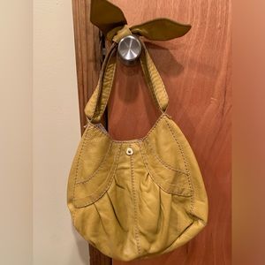 Lucky Brand Leather Shoulder Bag Yellow